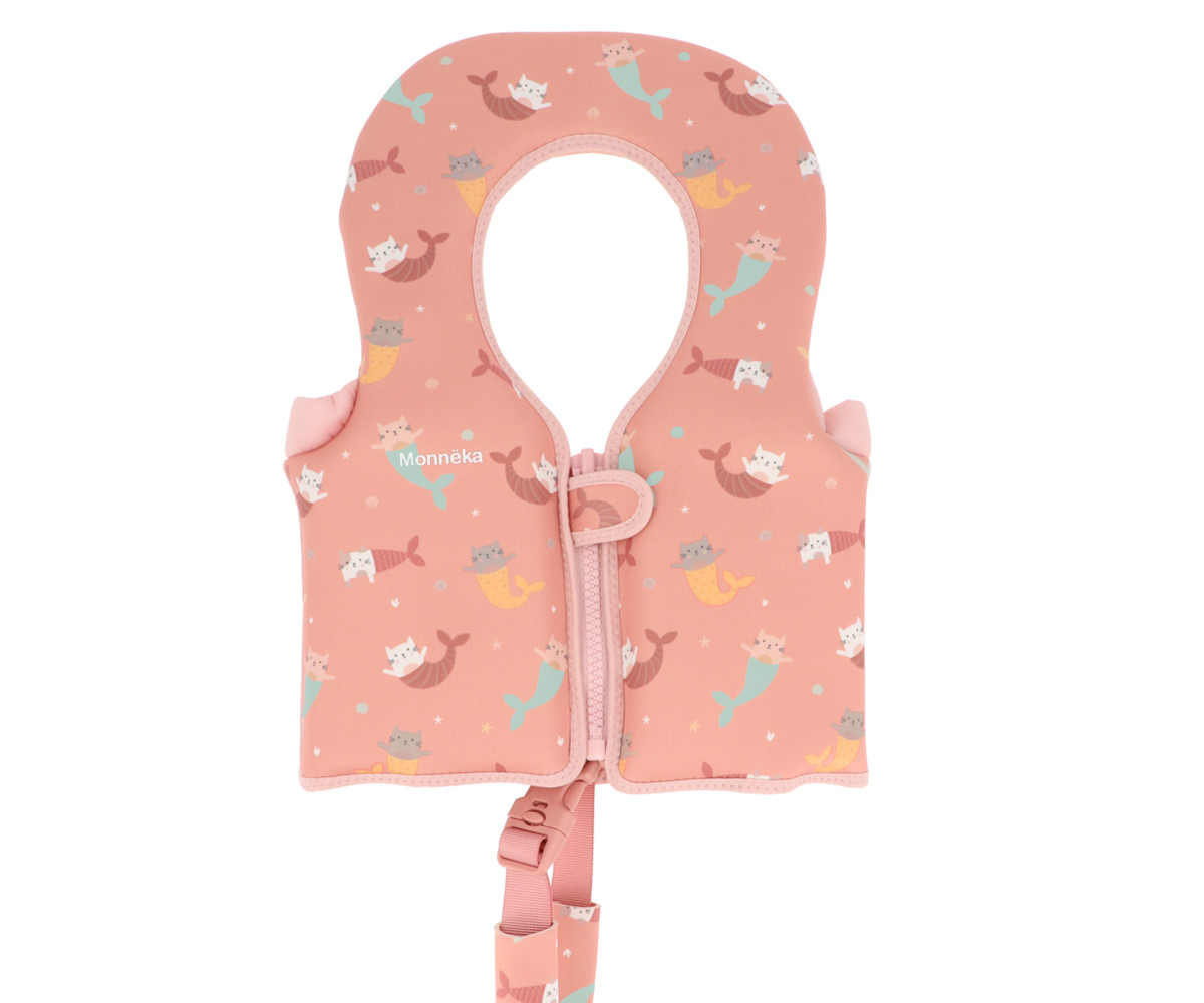 Chaleco Flotador Aprendizaje Gato-Sirena Talla1-2 a?os