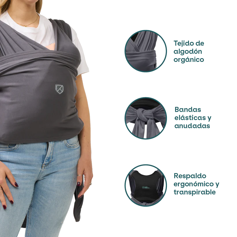 Fular portabeb��s Koala Cuddle Band 2 Dark Grey