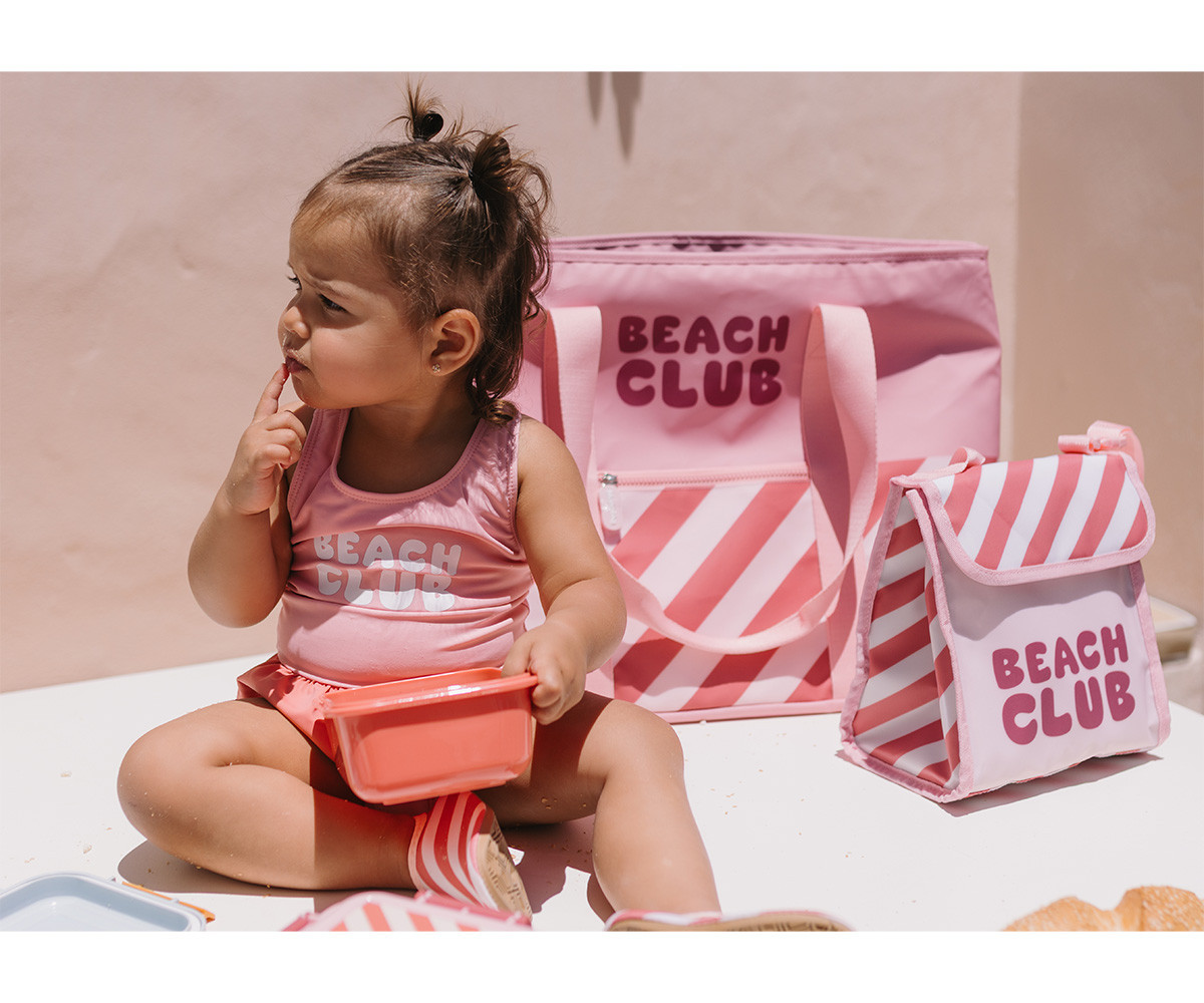 Bolsa de Merienda T��rmica Rosa Beach Monn?ka